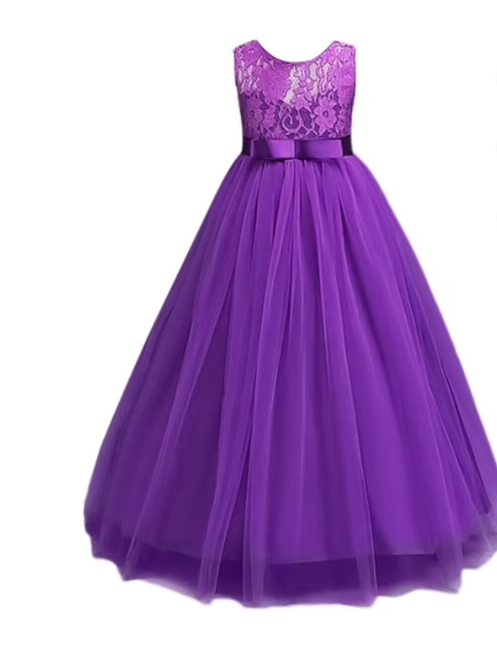 NWT Purple Princess Dress Lace Tulle Party Gown/Formal Dress SZ 9-10
